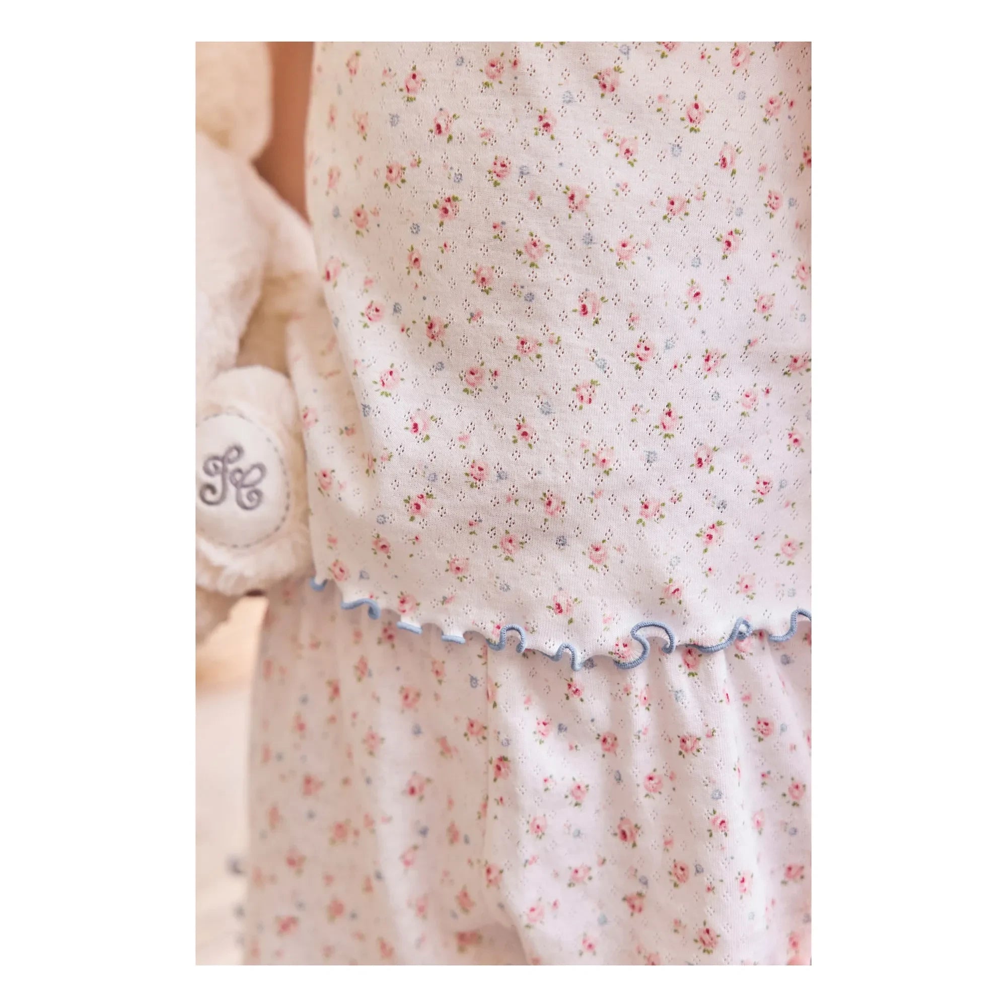Tartine et Chocolat - Kurzer Blumenpyjama | Ecru