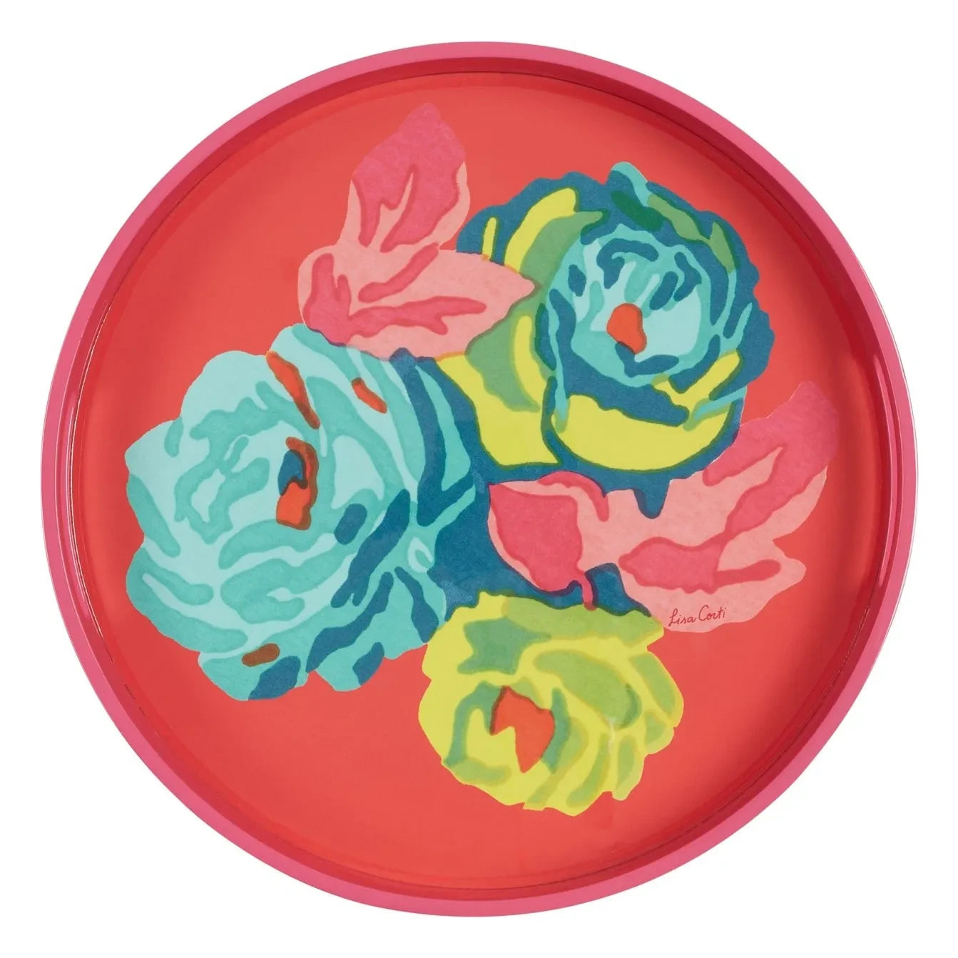 Lisa Corti - Nizam Flower Geranium Lake Tray | Red