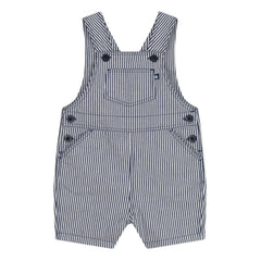 Petit Bateau - Gestreifte Mini-Latzhose | Marineblau