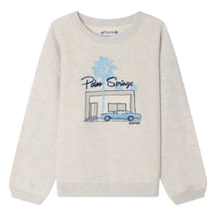 Bonpoint - Tonino Sweatshirt aus Bio-Baumwolle | Grau meliert