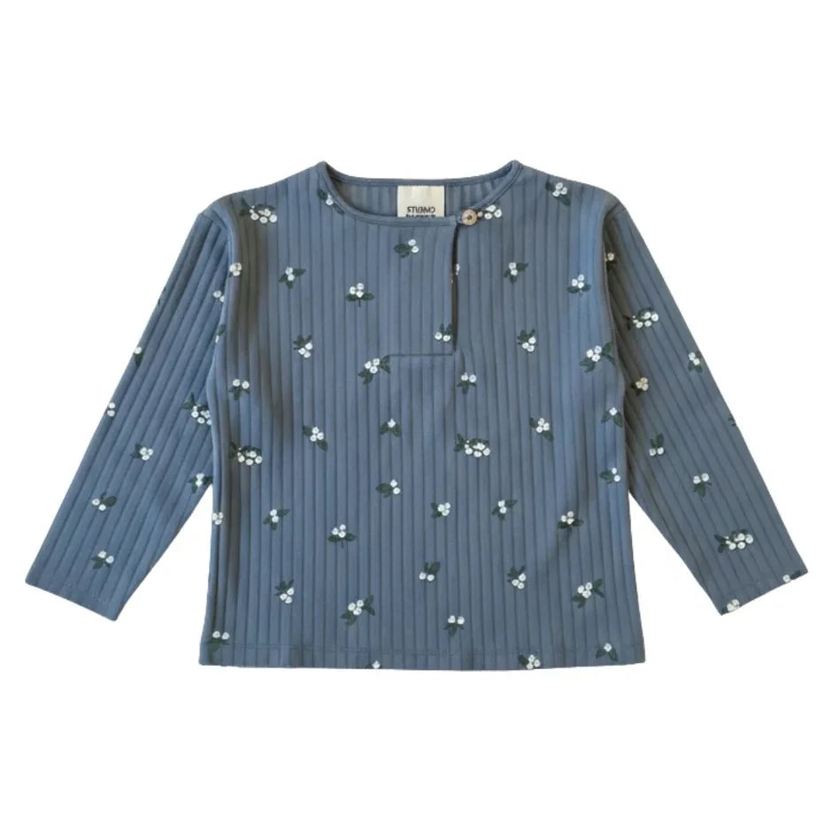 Studio Bohème - Orso Gui Organic Cotton T-Shirt | Grey Blue