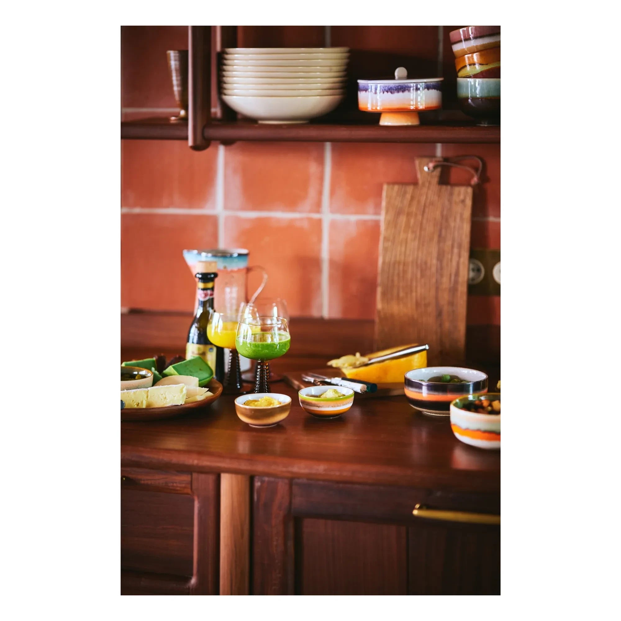 HKliving - Taş seramik kase - 4'lü set