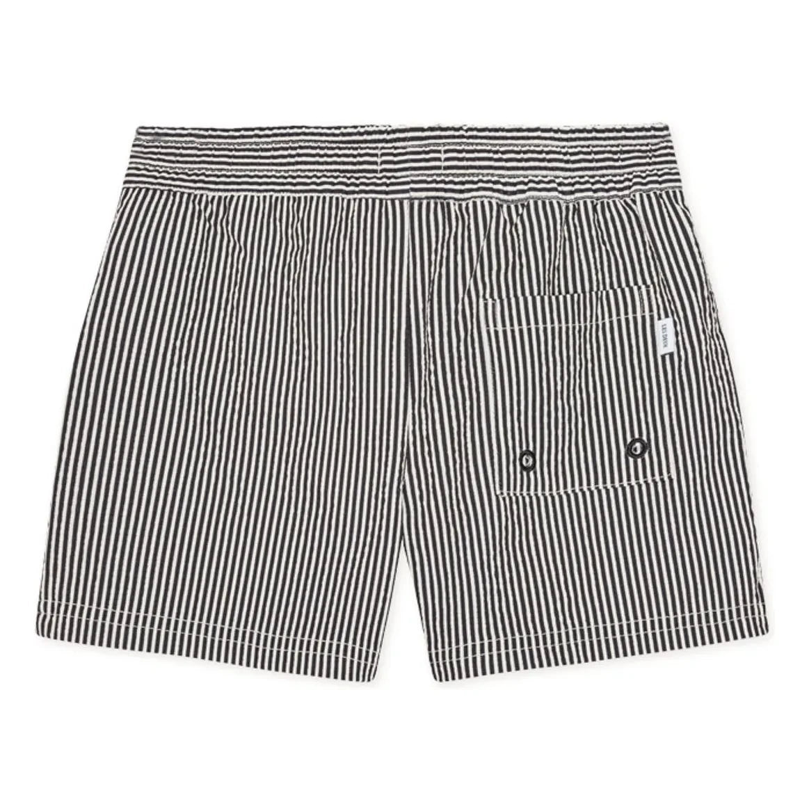 Les Deux - Stan Gestreifte Badeshorts | Schwarz