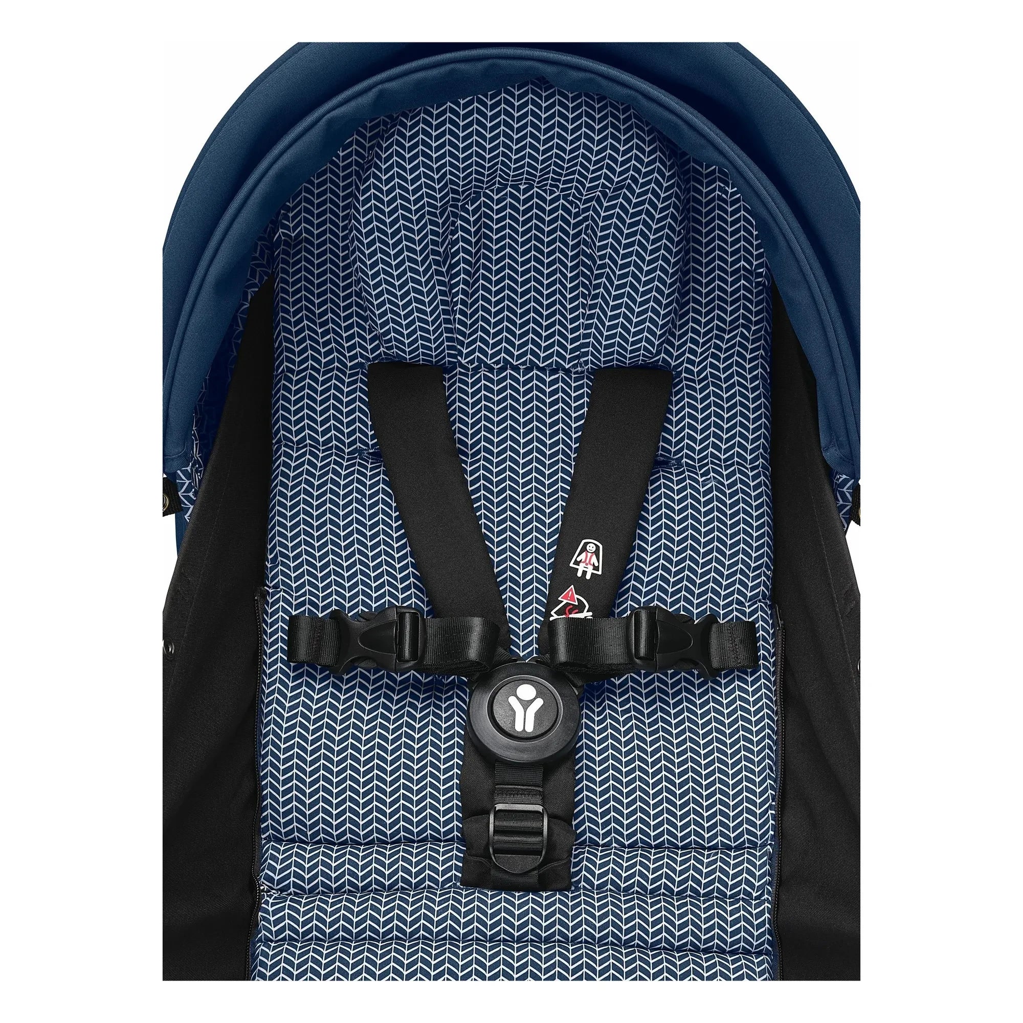 Stokke® - YOYO³ 0+ Neugeborenen-Kinderwagen Weißes Gestell | Air France Blau