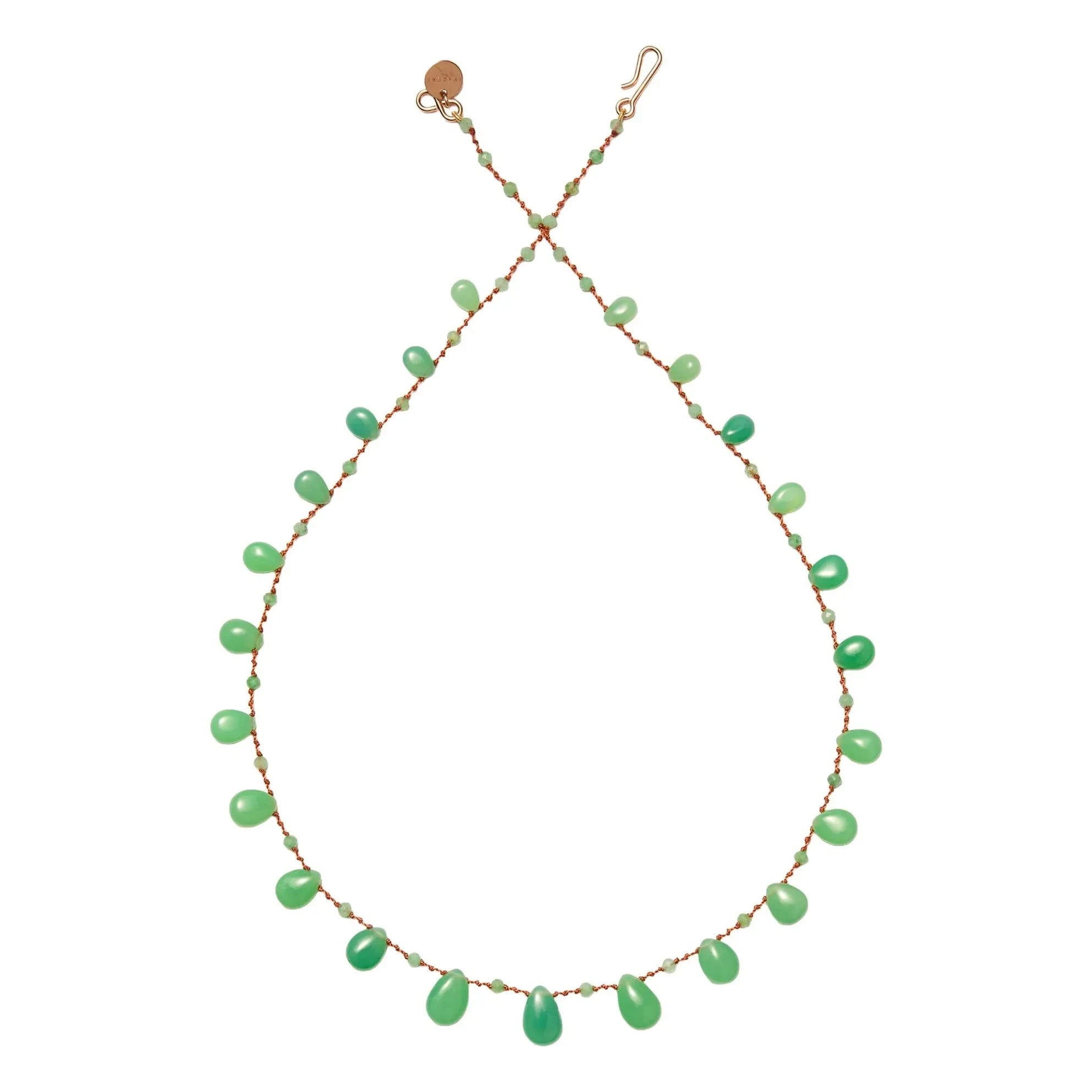Ivarene - Evergreen Damla ve Boncuk kolye | Chrysoprase