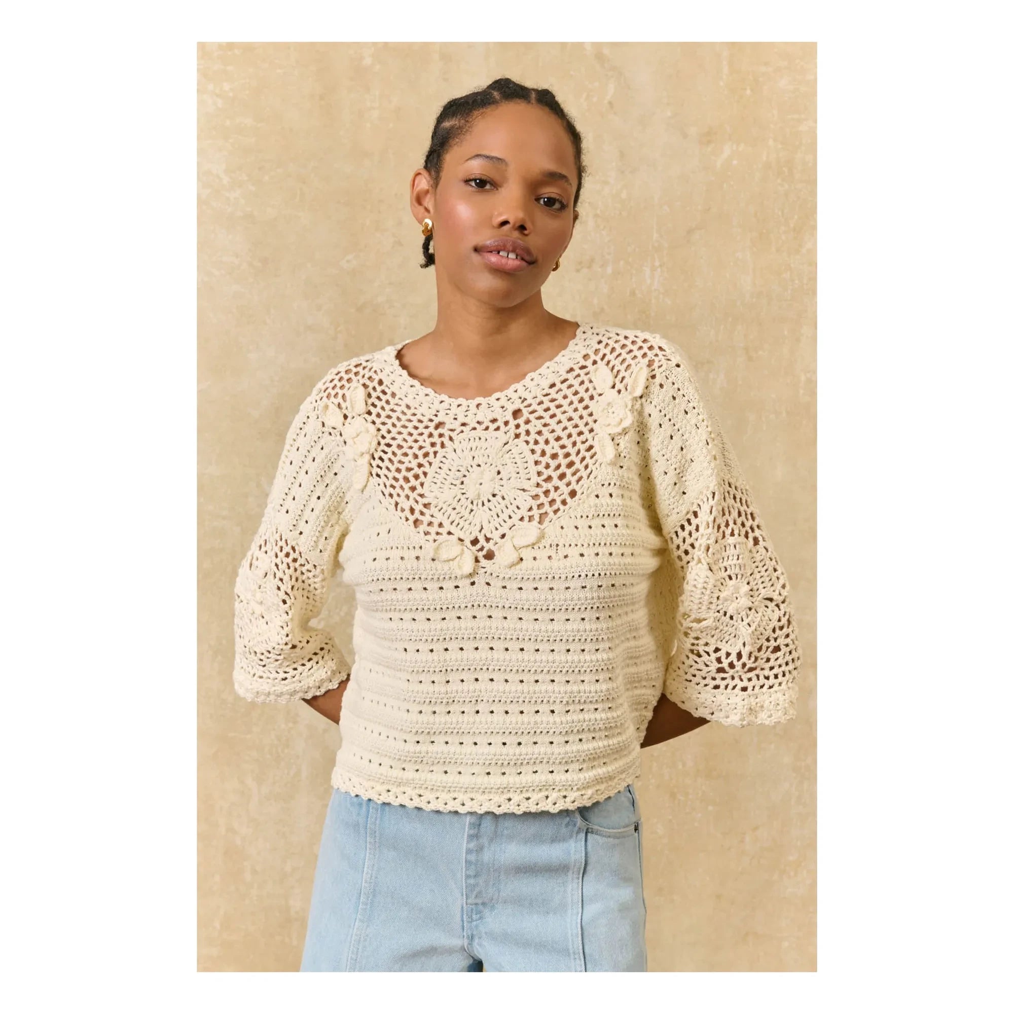 Louise Misha - Eleanor Baumwolltop | Creme