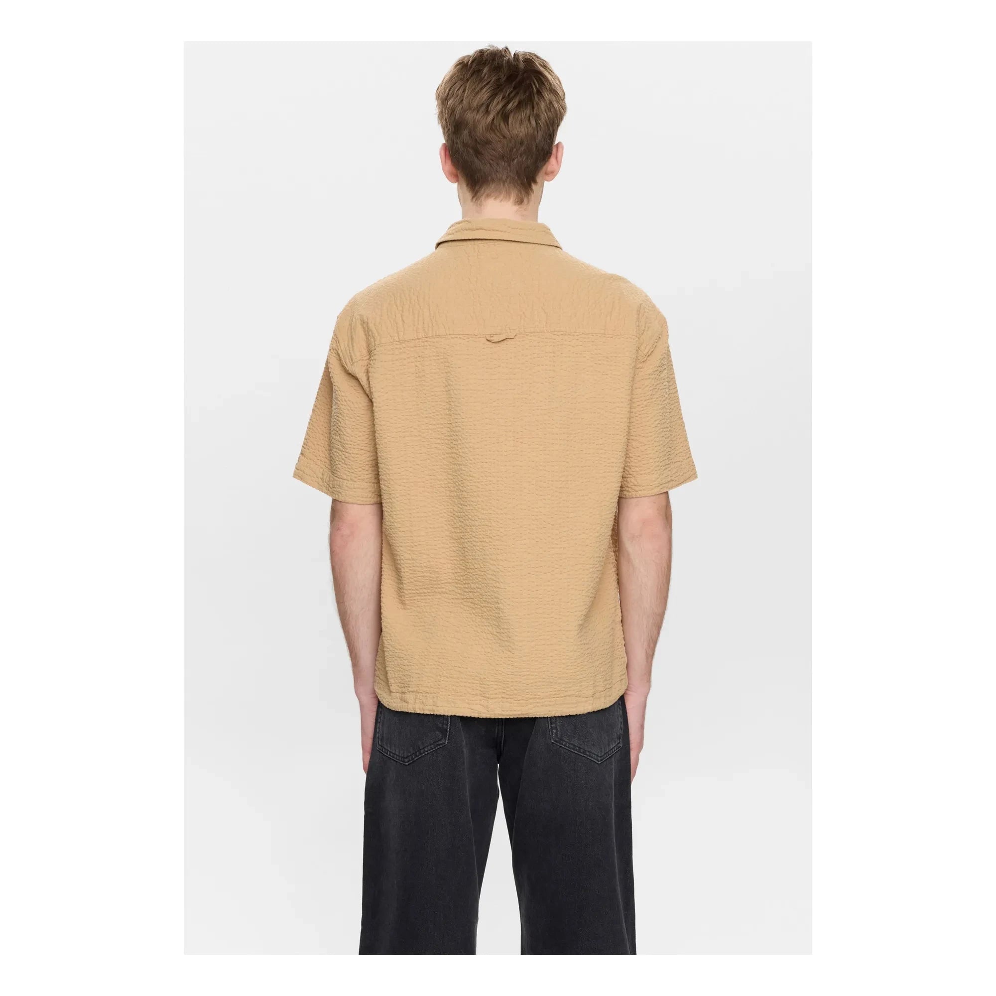 Anerkjendt - Akotto Seersucker Hemd | Beige