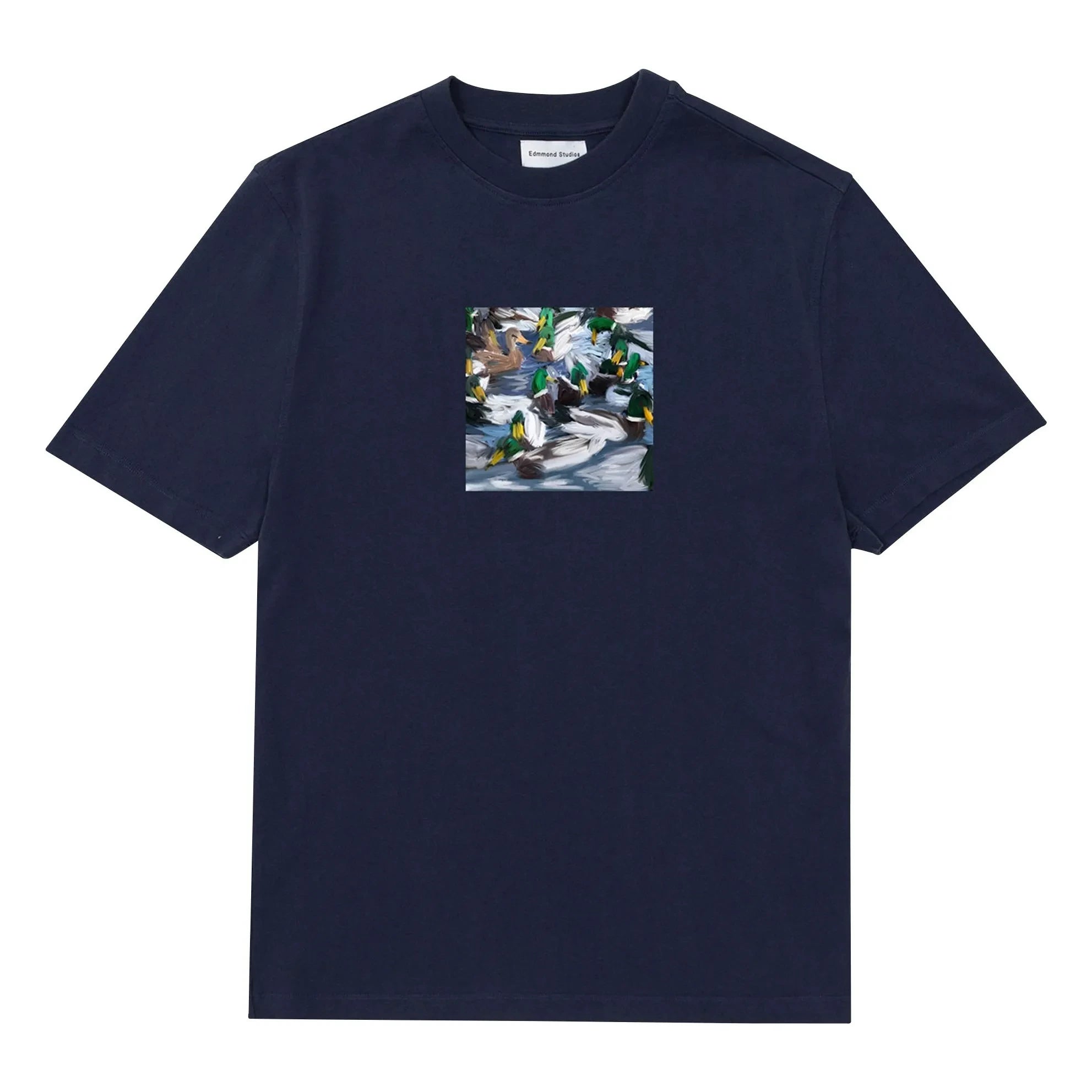 Edmmond Studios – Duck Lake Baumwoll-T-Shirt | Dunkelblau