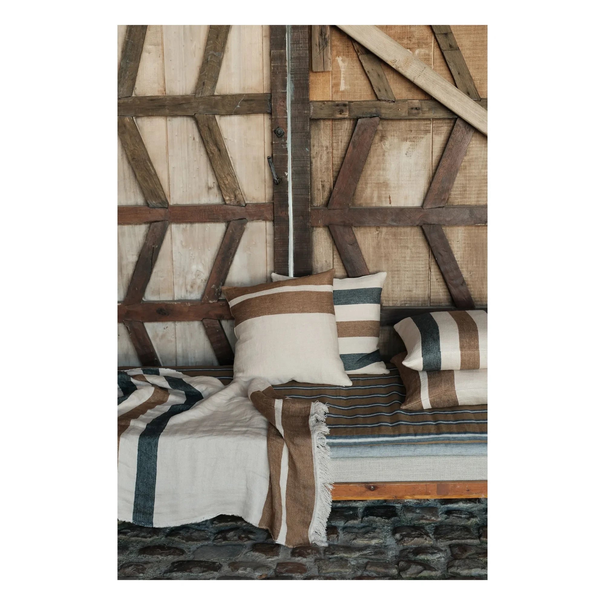 Libeco - Kissenbezug Railway Stripe | Ecru