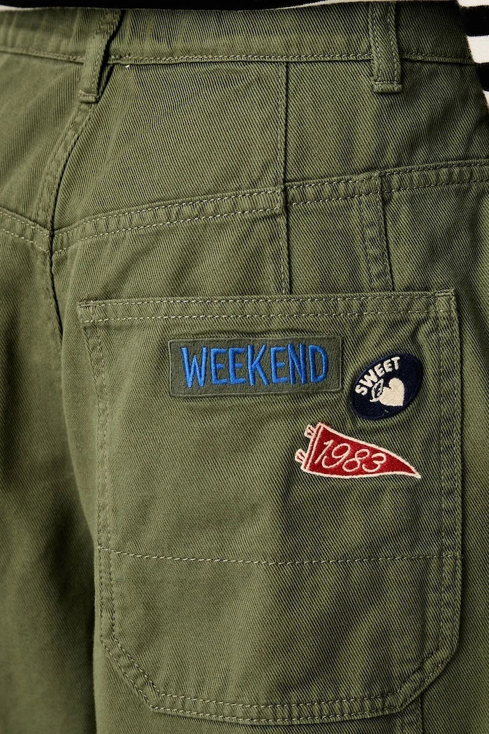 Weekend Max Mara kadın pamuk pantolon WKDBACCA