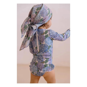 Studio Bohème - Josepha Long Sleeve Swimsuit with Floral Pattern | Recycled Fibers | Purple