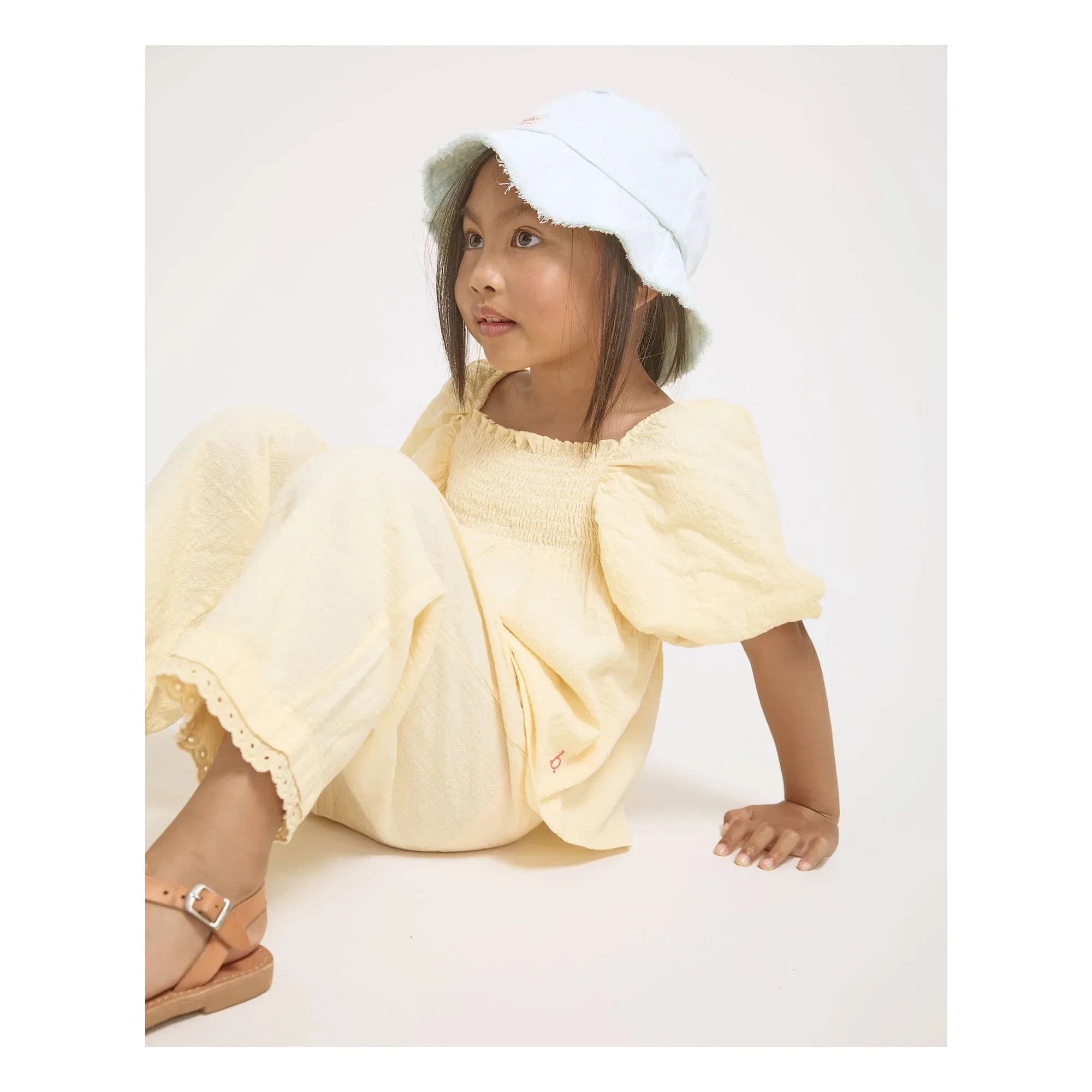 Búho - Organic Cotton Lace Pants | Yellow