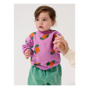 Bobo Choses - Bio-Baumwoll-Sweatshirt in Orange | Violett