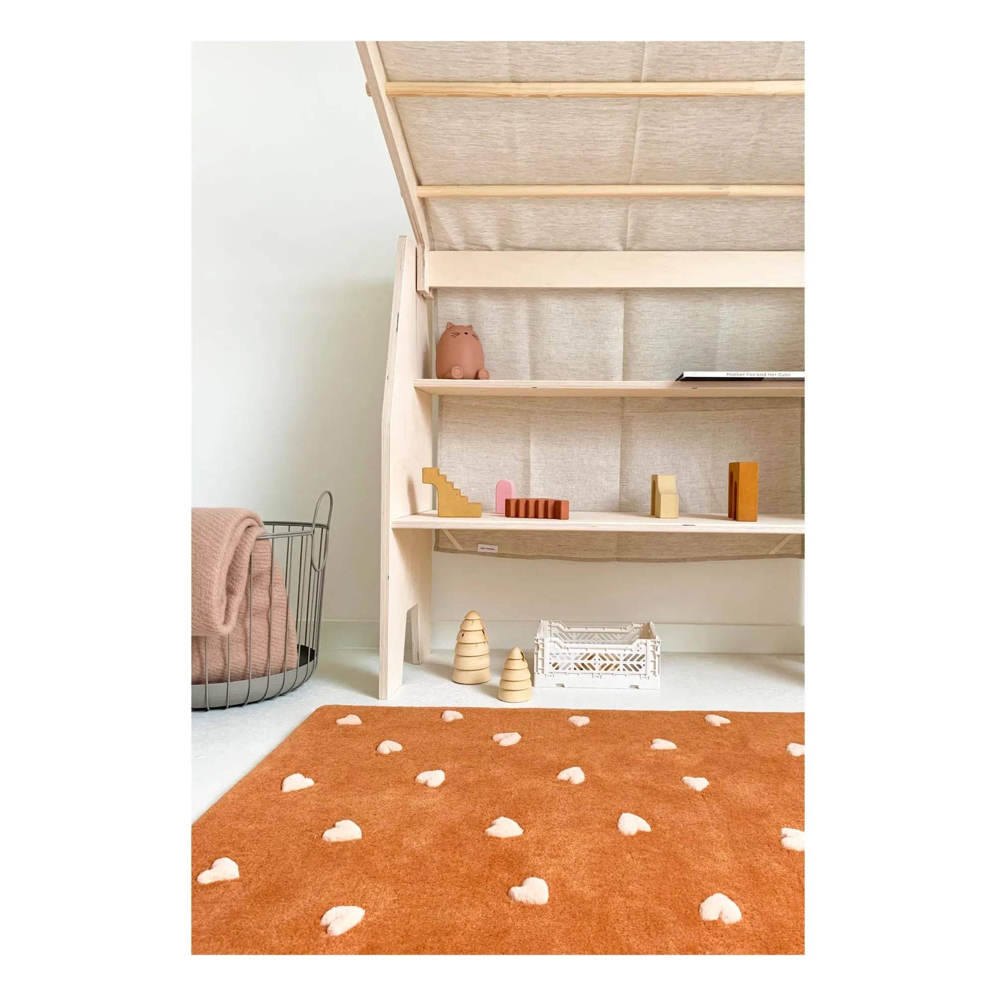 Maison Deux - Yünlü Kalp Halı | Kahverengi