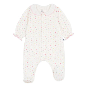 Petit Bateau - Pyjamas Dors Bien Cœurs Tubique Organik Pamuk | Beyaz