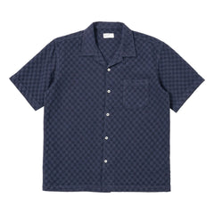 Universal Works - Chemise Road Gömlek Nokta Waffle | Lacivert