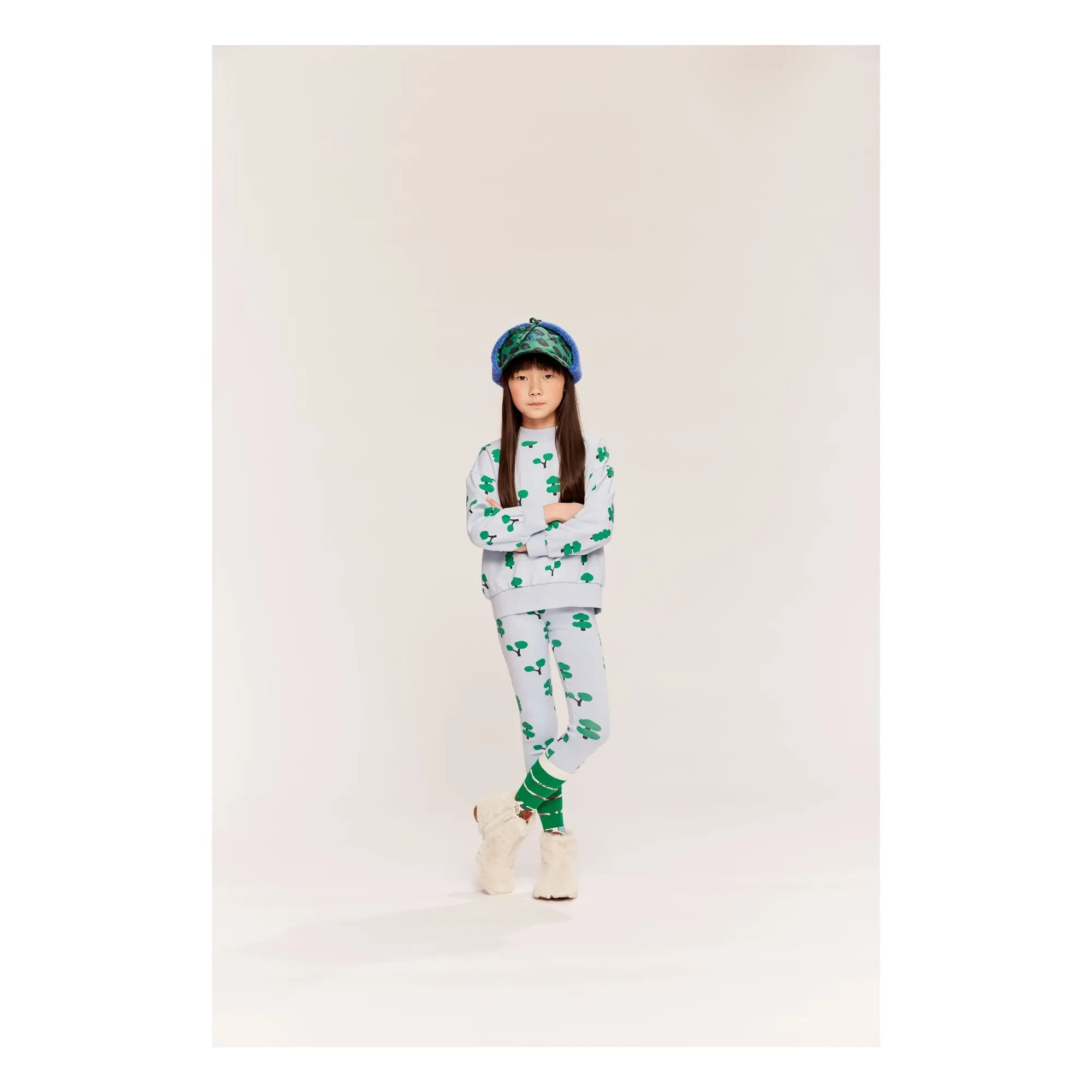 Wynken - Legging Lento Trees | Hellblau