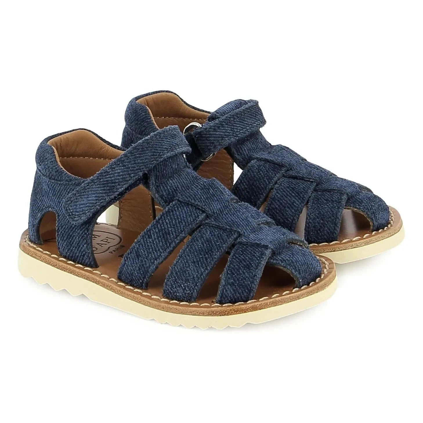 Pom d'Api - Waff Papy Sandalen | Jeansblau