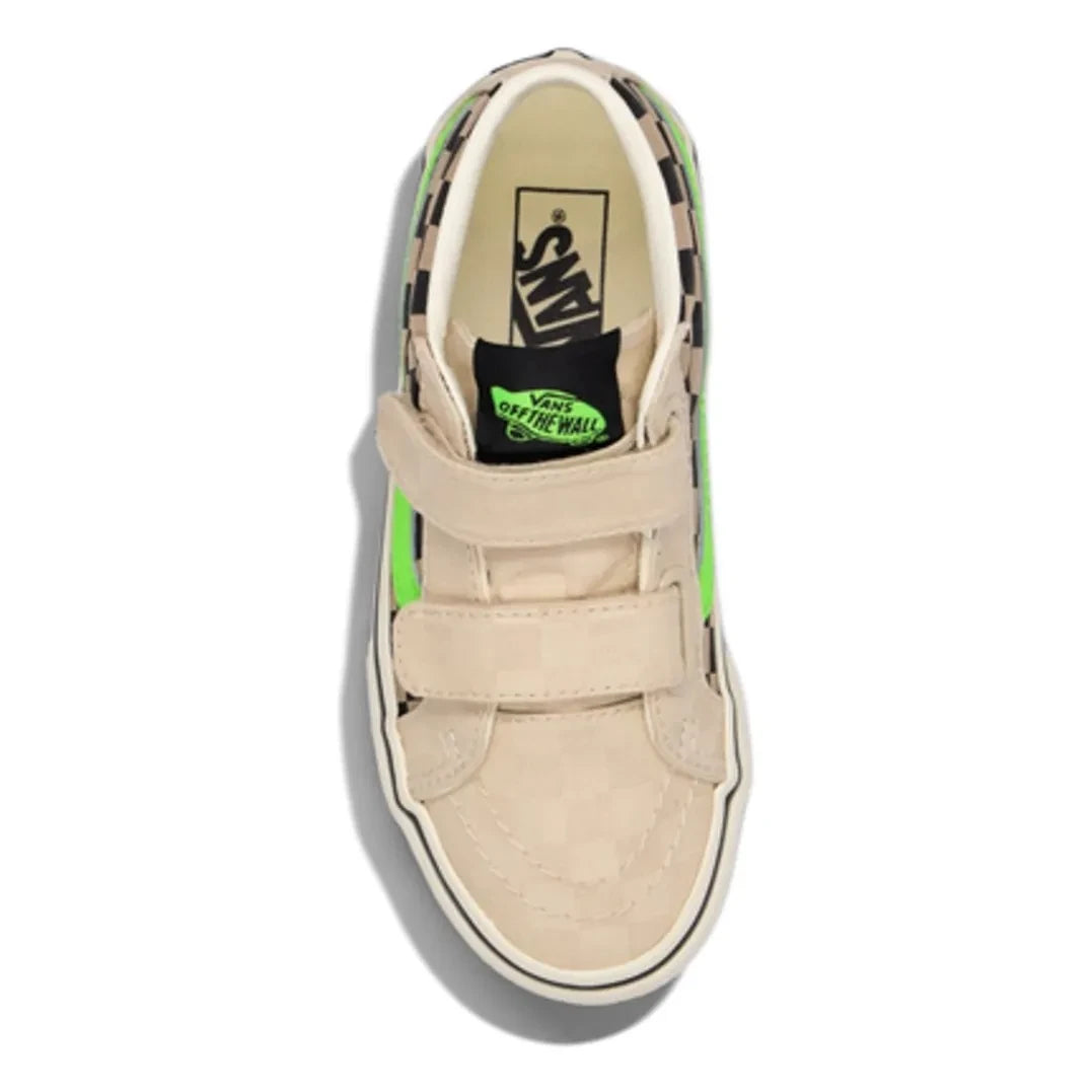 Vans - Scratch Sneakers SK8-Mid Glow Check | Beige