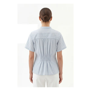 BELLEPIECE - Gestreifte Bluse Patrizia Cotton | Hellblau