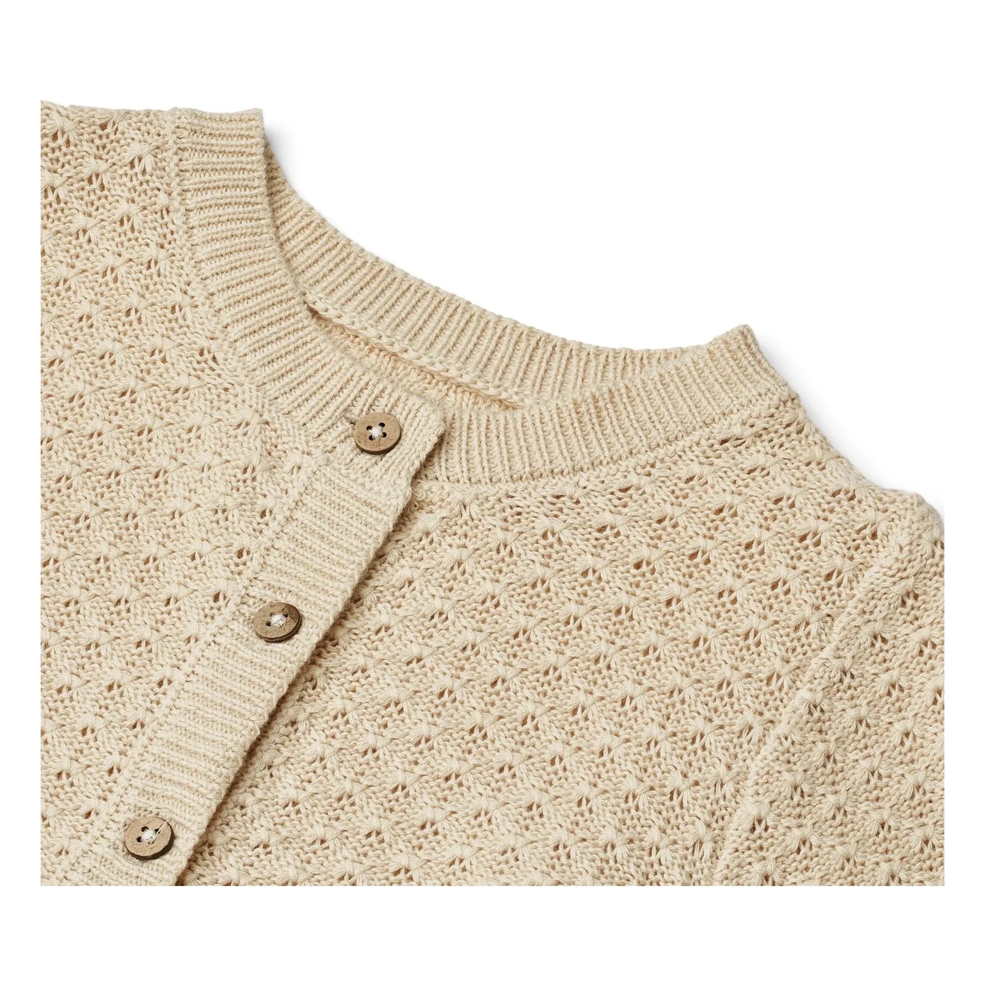 Wheat - Magnella Organic Cotton Cardigan | Beige