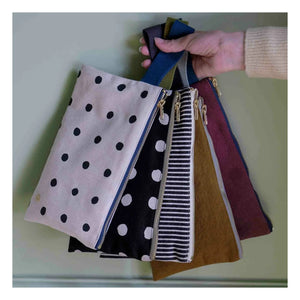 La cerise sur le gâteau - Organic Cotton Clutch Bag with Handle | Burgundy