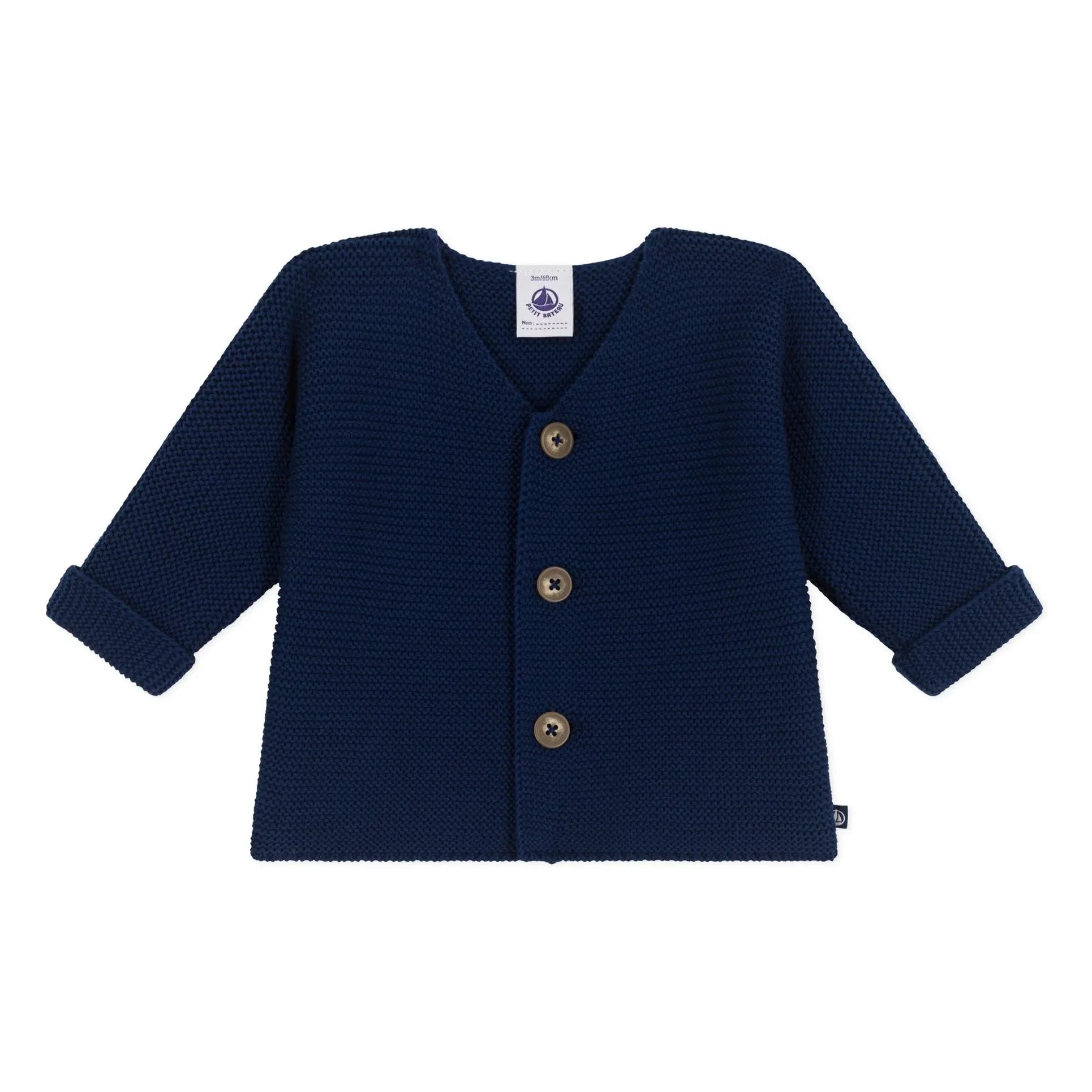 Petit Bateau - Barby organik pamuklu hırka | Lacivert