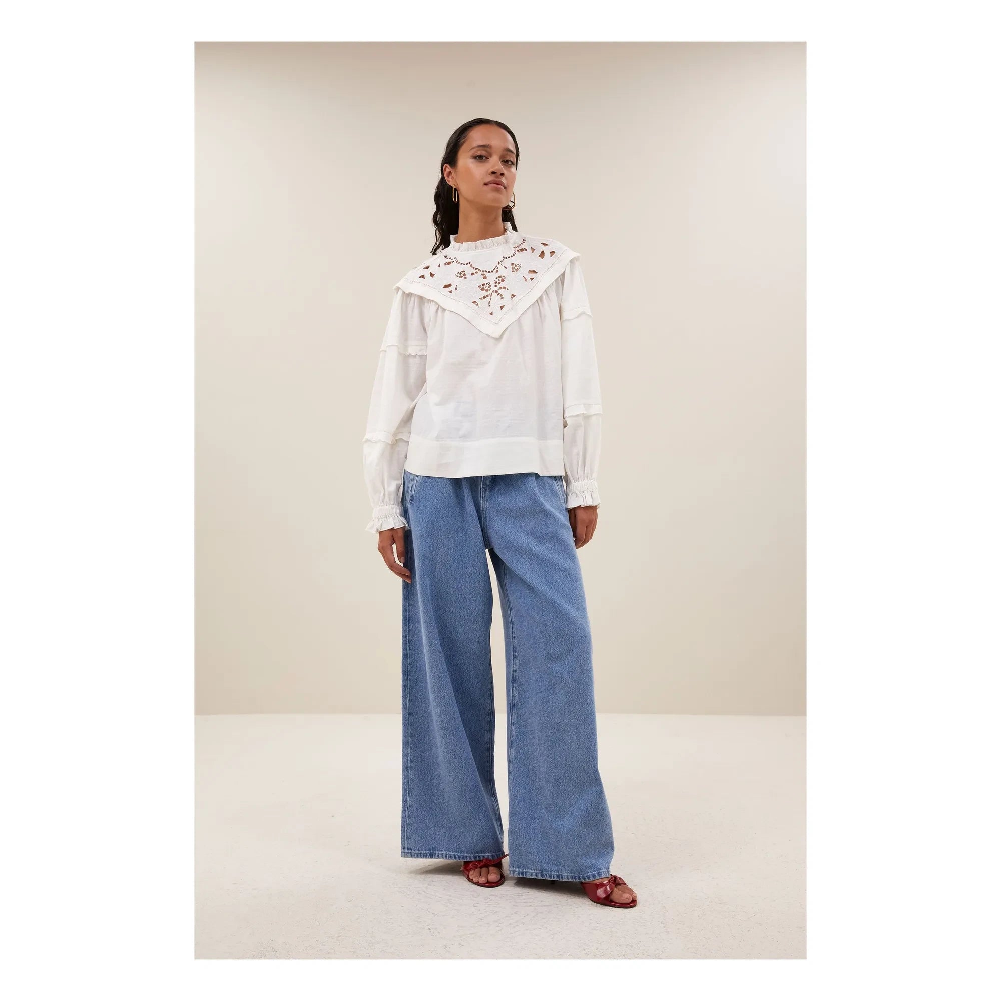 By Bar – Bowie Baumwollbluse | Weiß