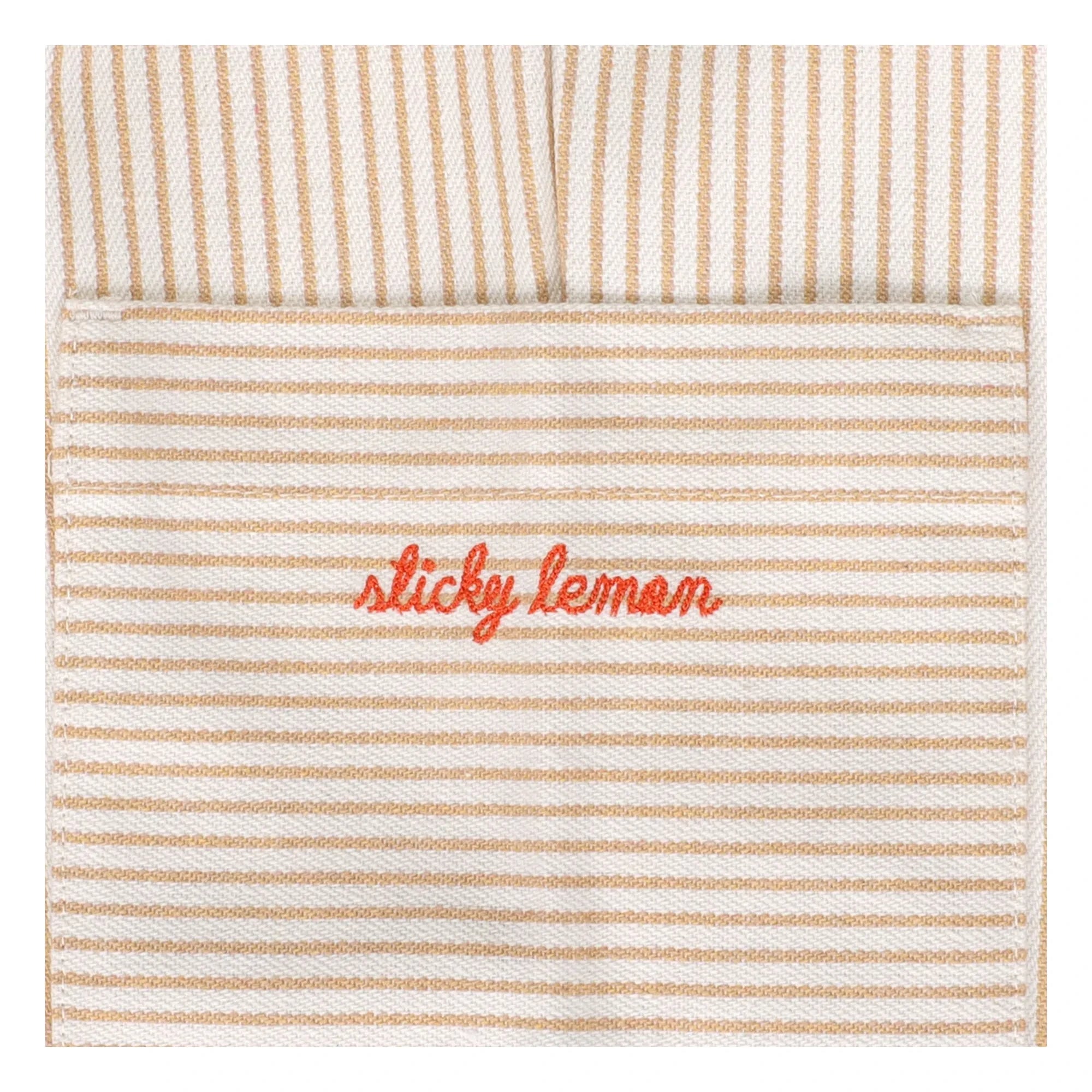 Sticky Lemon - Striped Lemon Salopet | White
