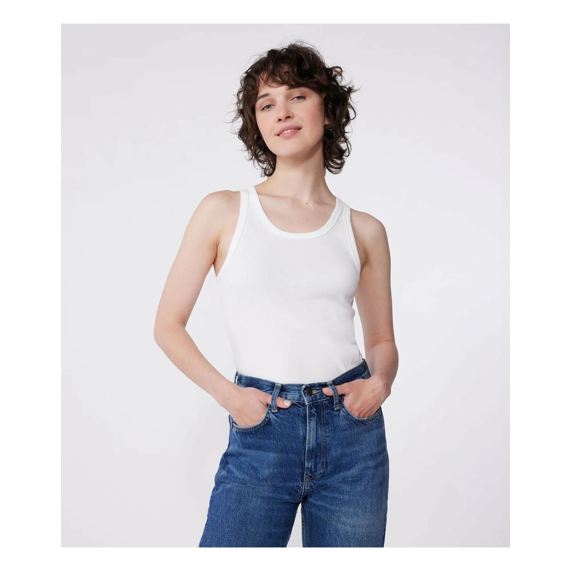 Petit Bateau - Organik pamuklu atlet | Beyaz