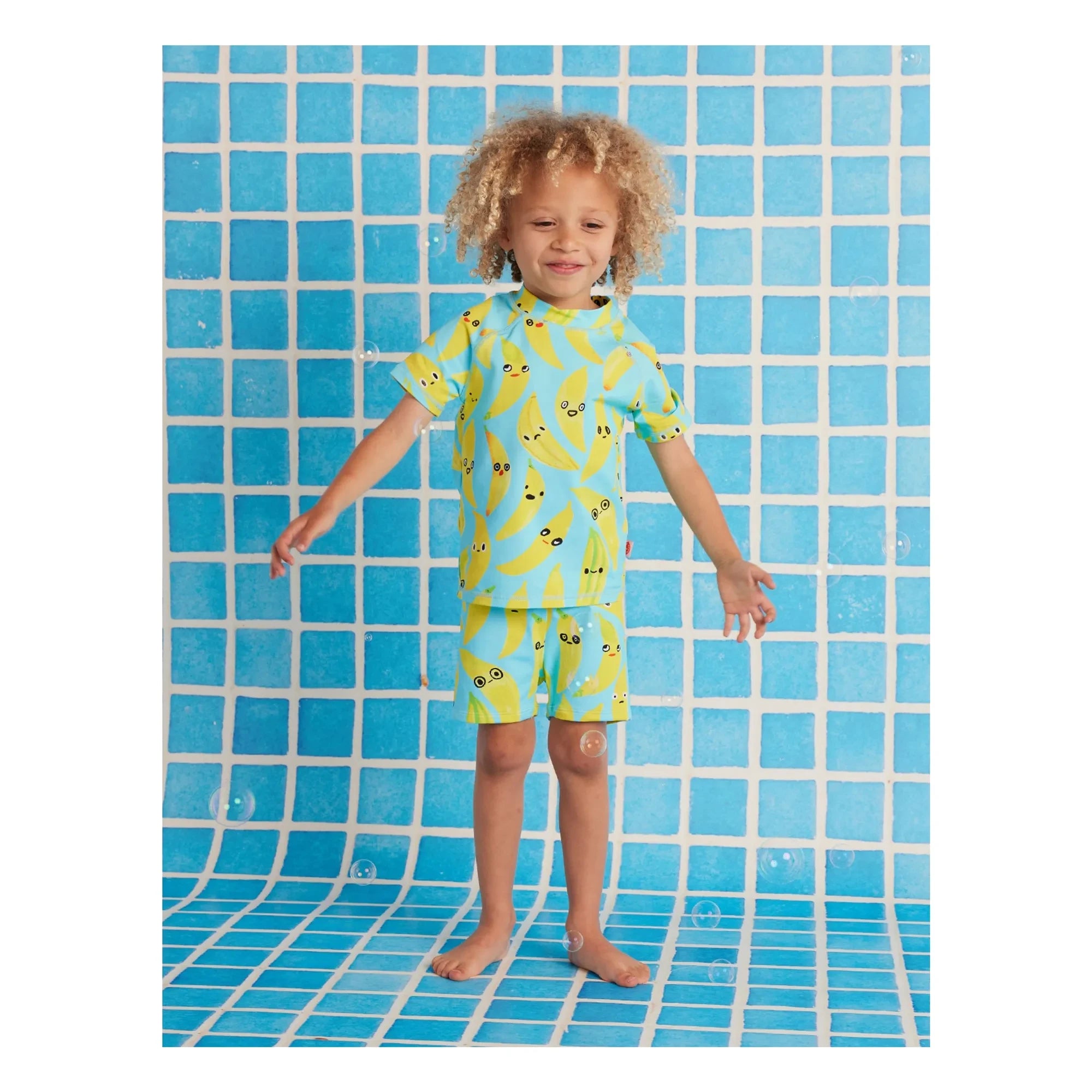 Halcyon Nights – Badeshorts aus recycelter Bananenfaser | Türkis