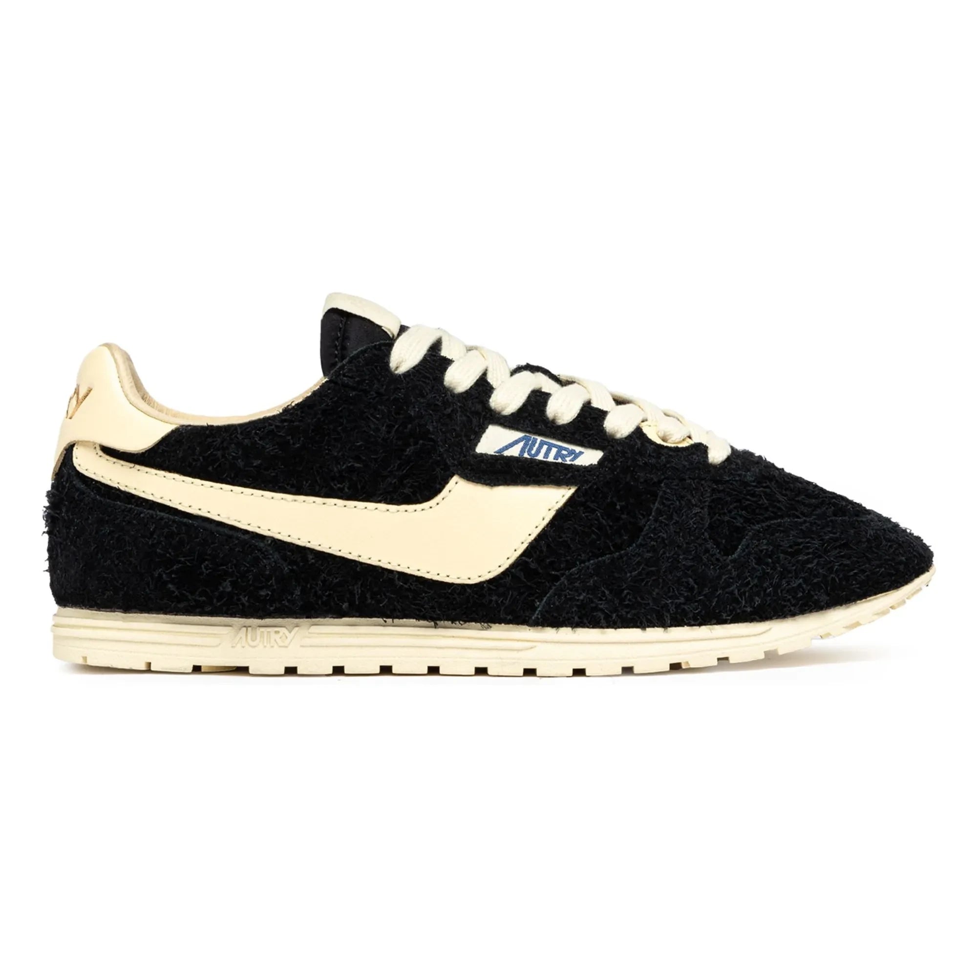 Autry - Windspin Low İki Renkli Süet ve Deri Sneaker | Siyah