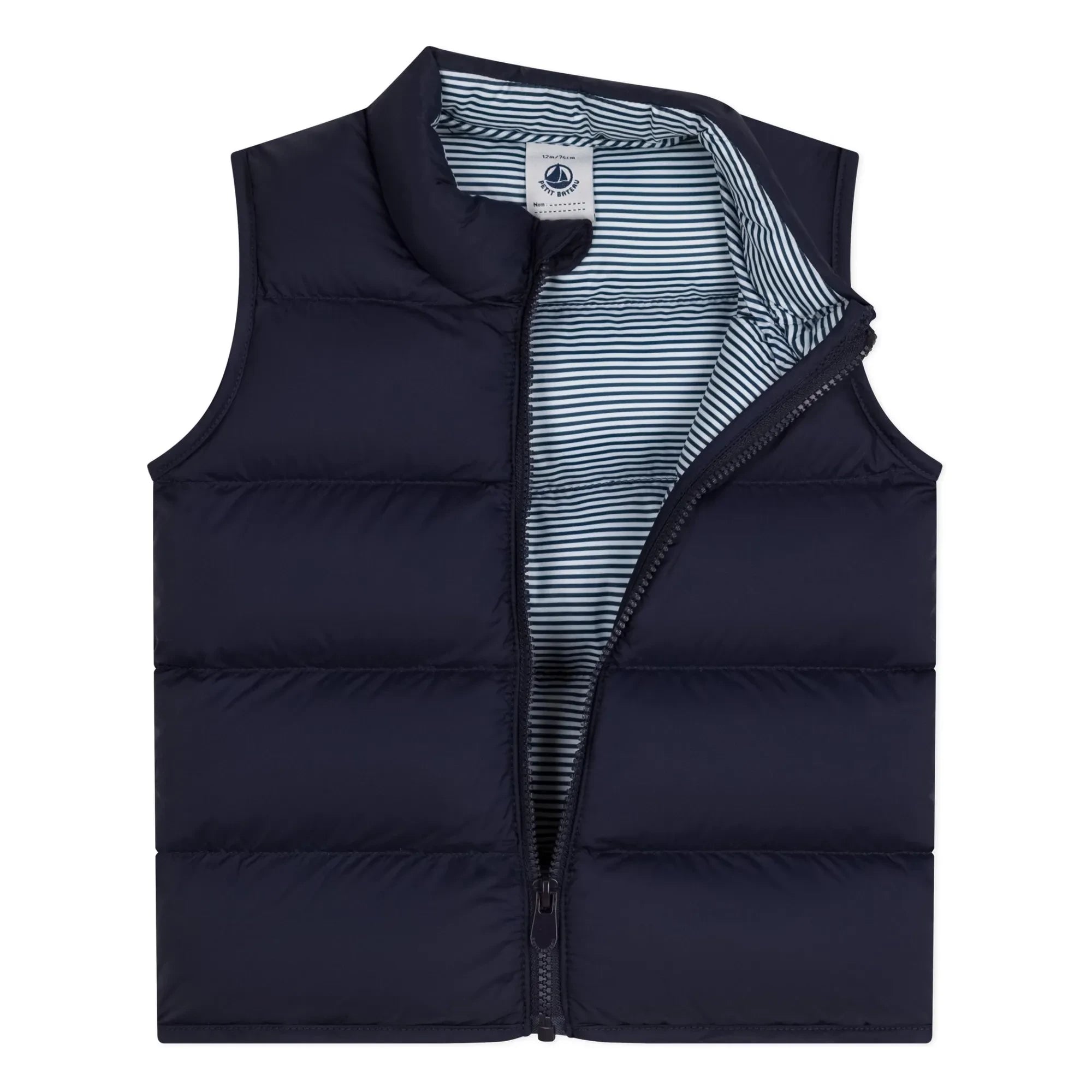 Petit Bateau - Ärmellose gesteppte Babyweste | Marineblau