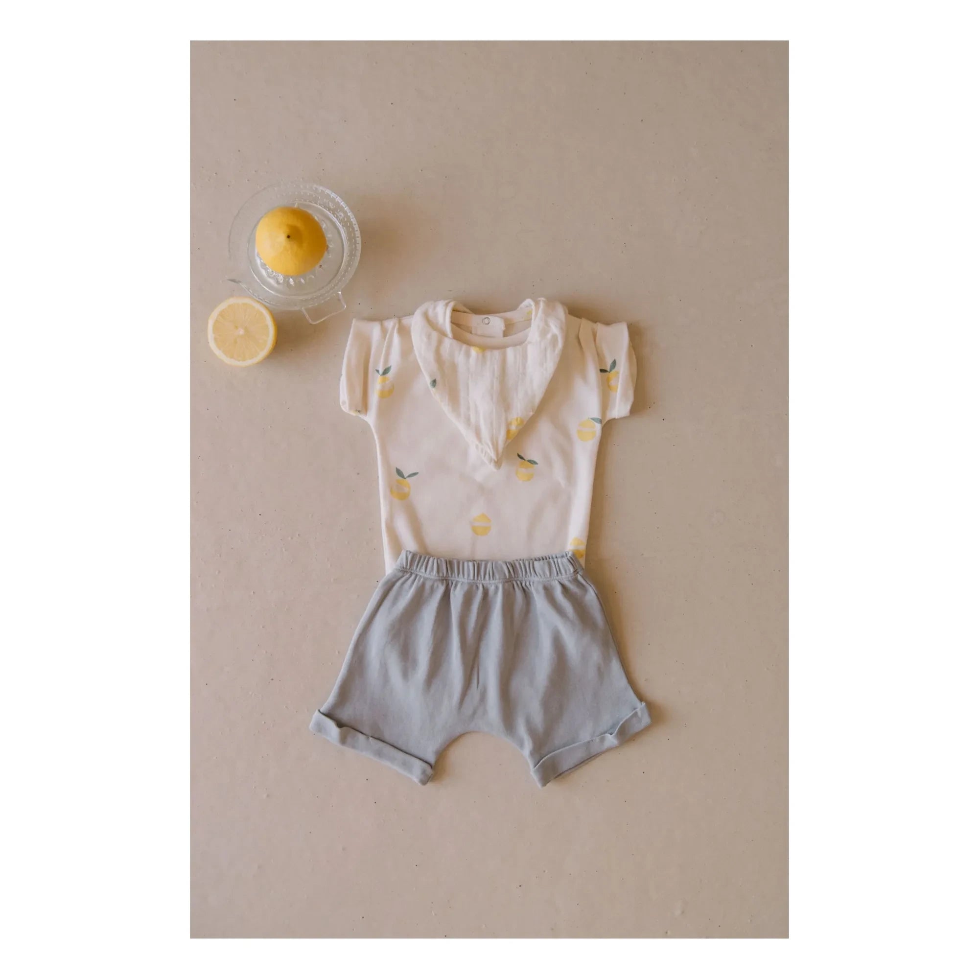 Studio Bohème - Simon Organic Cotton Shorts | Grey Blue