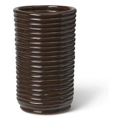 Ferm Living - Velvet-textured ceramic vase | Brown
