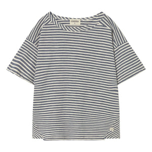 Cozmo – Gestreiftes T-Shirt | Marineblau