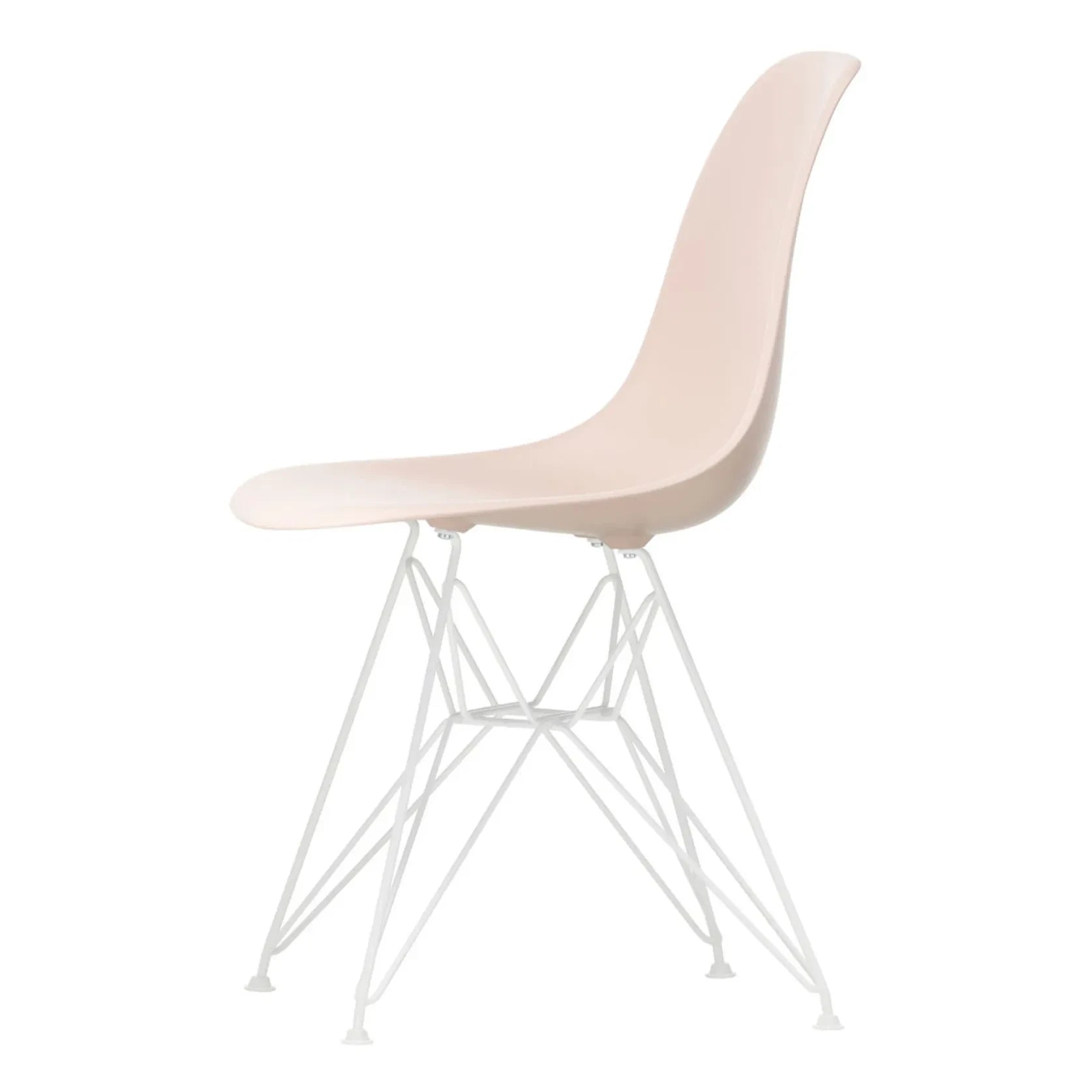 Vitra - DSR Kunststoffstuhl - weißes Epoxid-Gestell - Charles & Ray Eames | Puderrosa