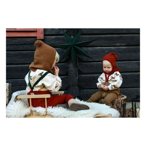 Silly Silas - Christmas Organic Cotton Tights | Olive Green