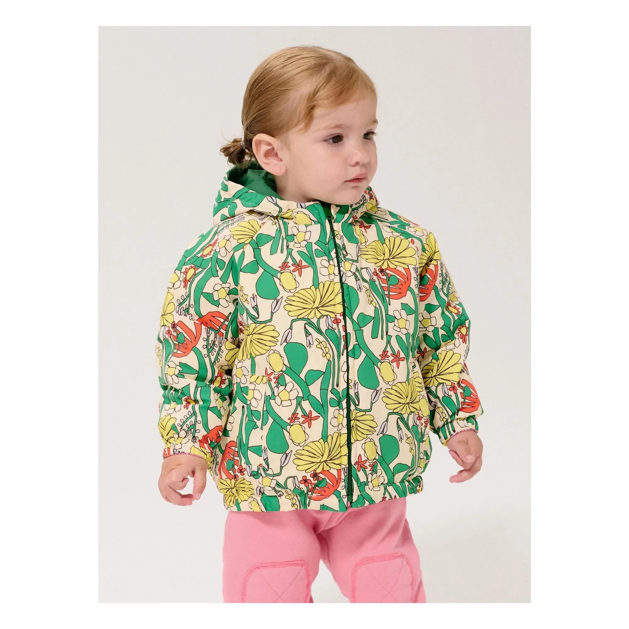 Bobo Choses - Wende-Babyjacke aus recycelter Faser mit Farbblockmuster | Gelb