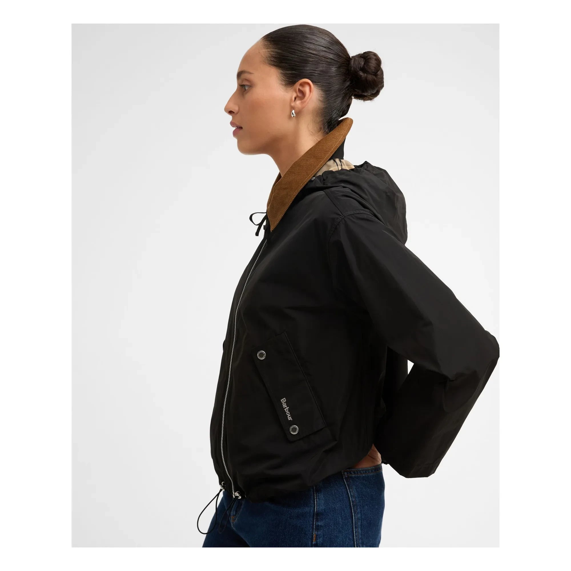 Barbour – Weaver wasserdichte Jacke | Schwarz