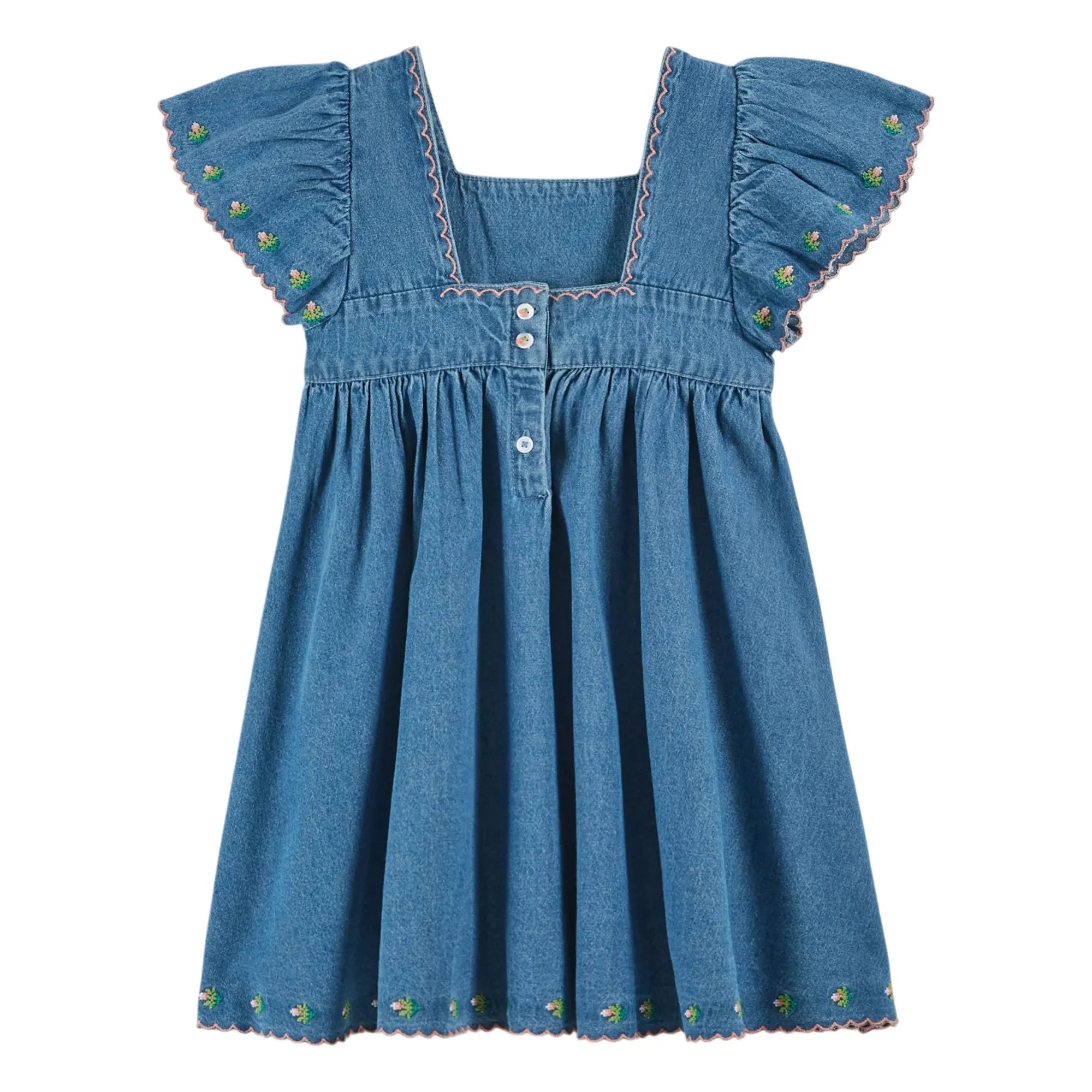 Emile et Ida - Besticktes Jeanskleid | Blau