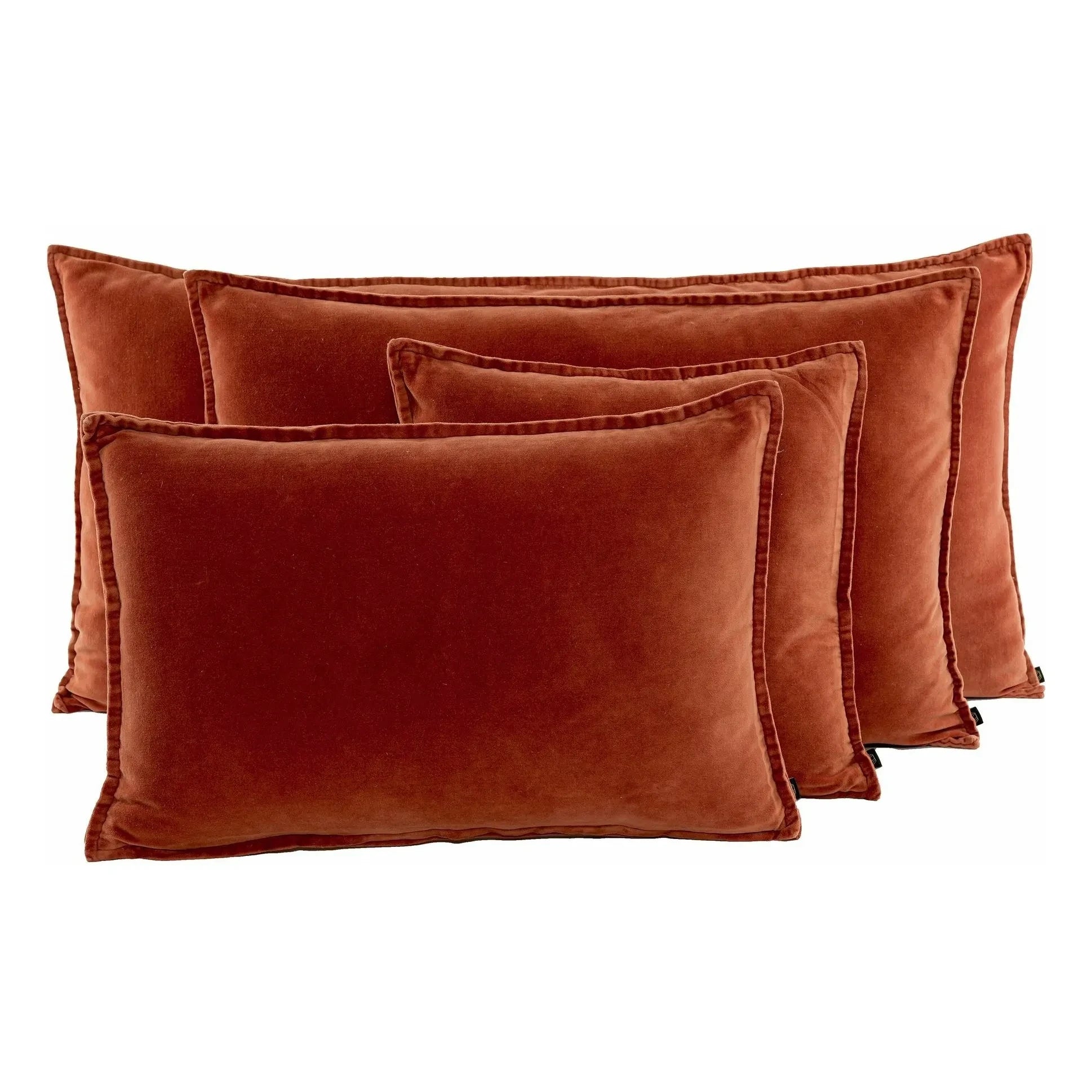 Haomy - Manhattan velvet cushion cover | Brick red
