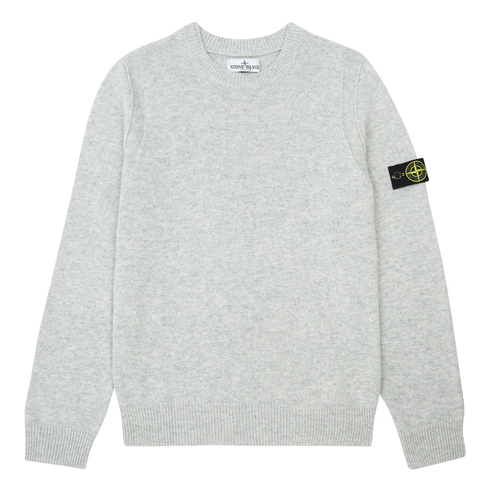 Stone Island - Gri düz kazak