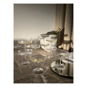 Ferm Living - Ripple Champagnerglas - 2er Set