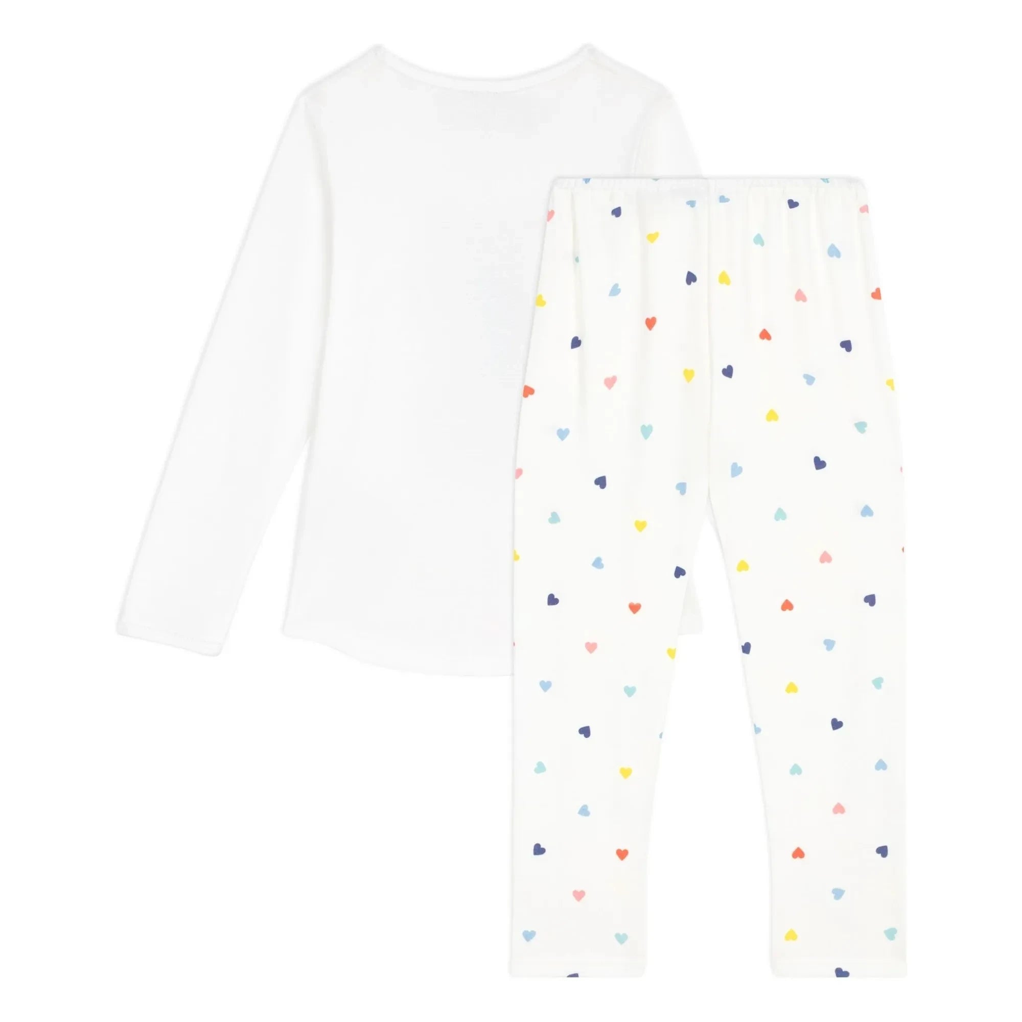 Petit Bateau - Organik pamuklu kedi pijaması | Beyaz
