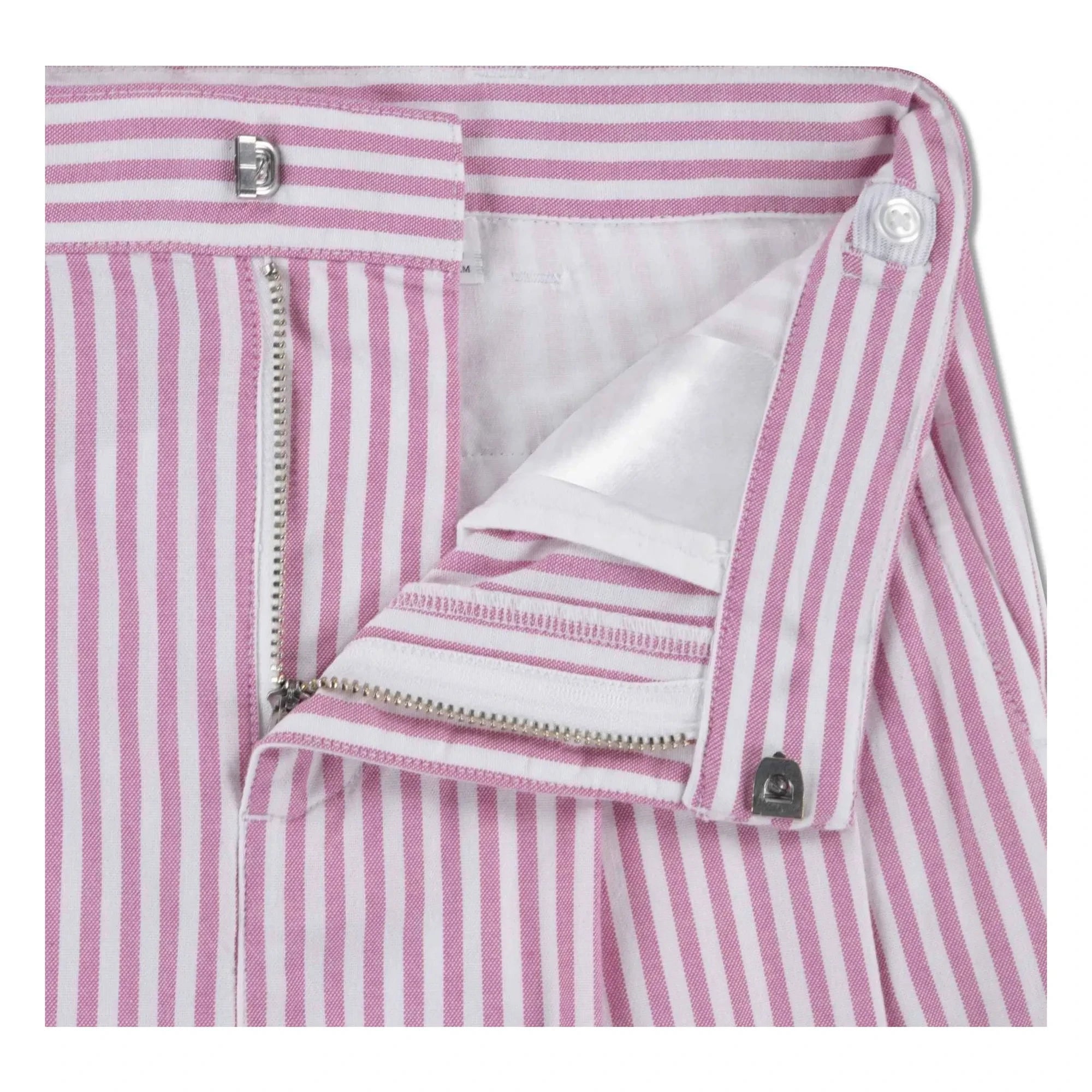Lacoste - Çizgili Organik Pamuk Pinch Şort | Pembe