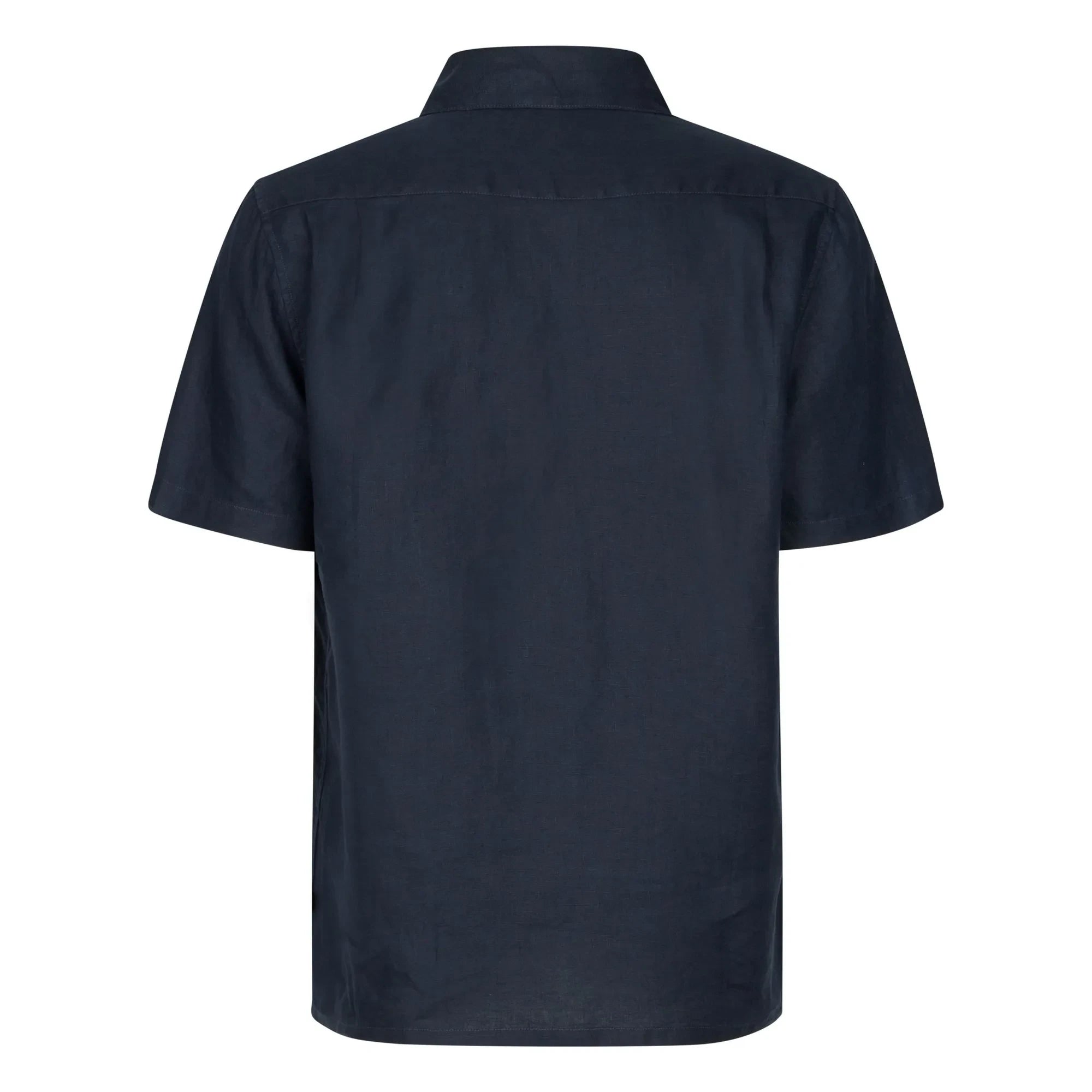 Samsoe Samsoe - Avan JX Cotton Short Sleeve Shirt | Dark Blue