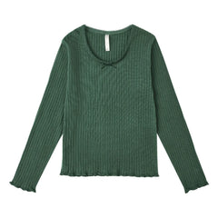 Rylee + Cru - Mini Ribbed T-Shirt | Green