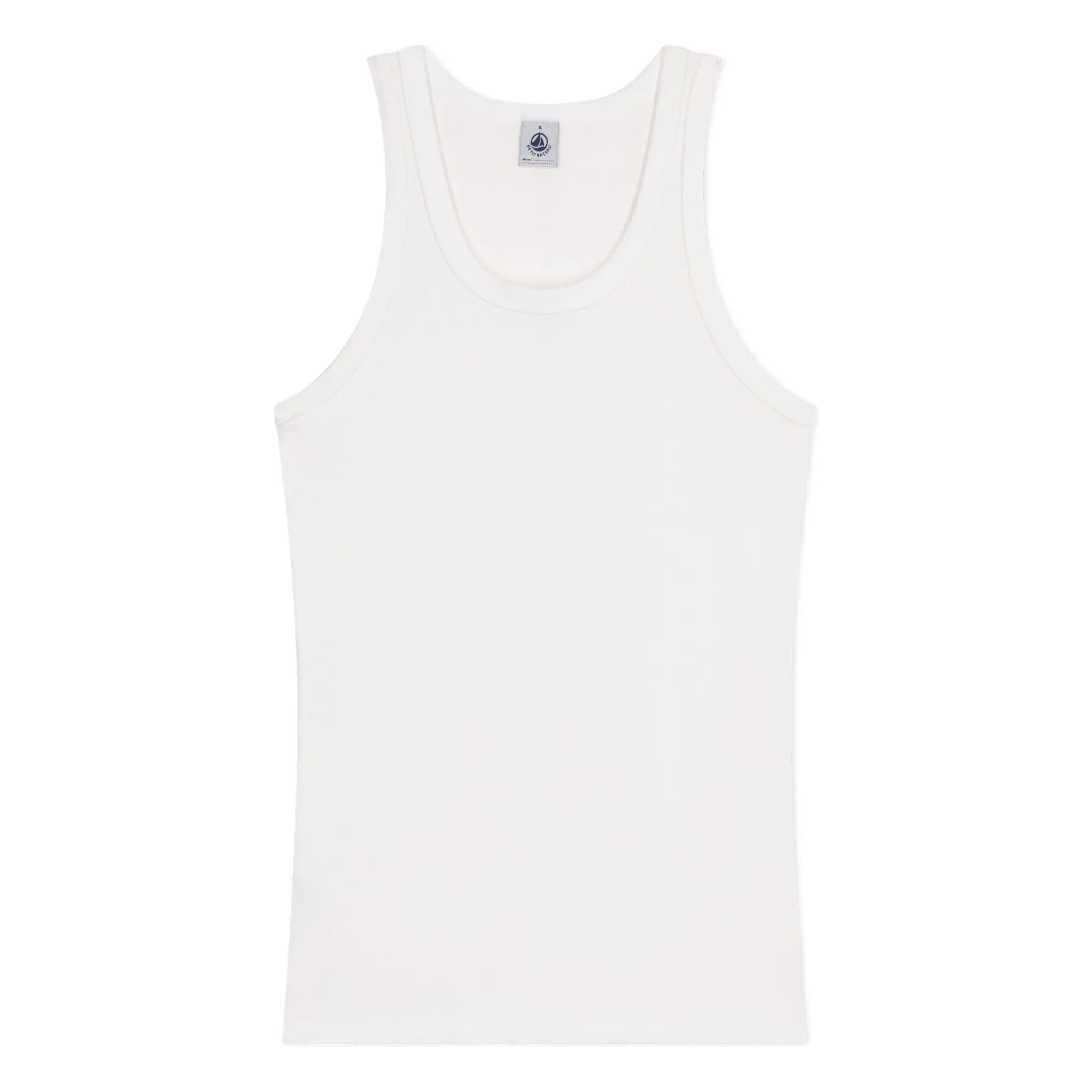 Petit Bateau - Organik pamuklu atlet | Beyaz