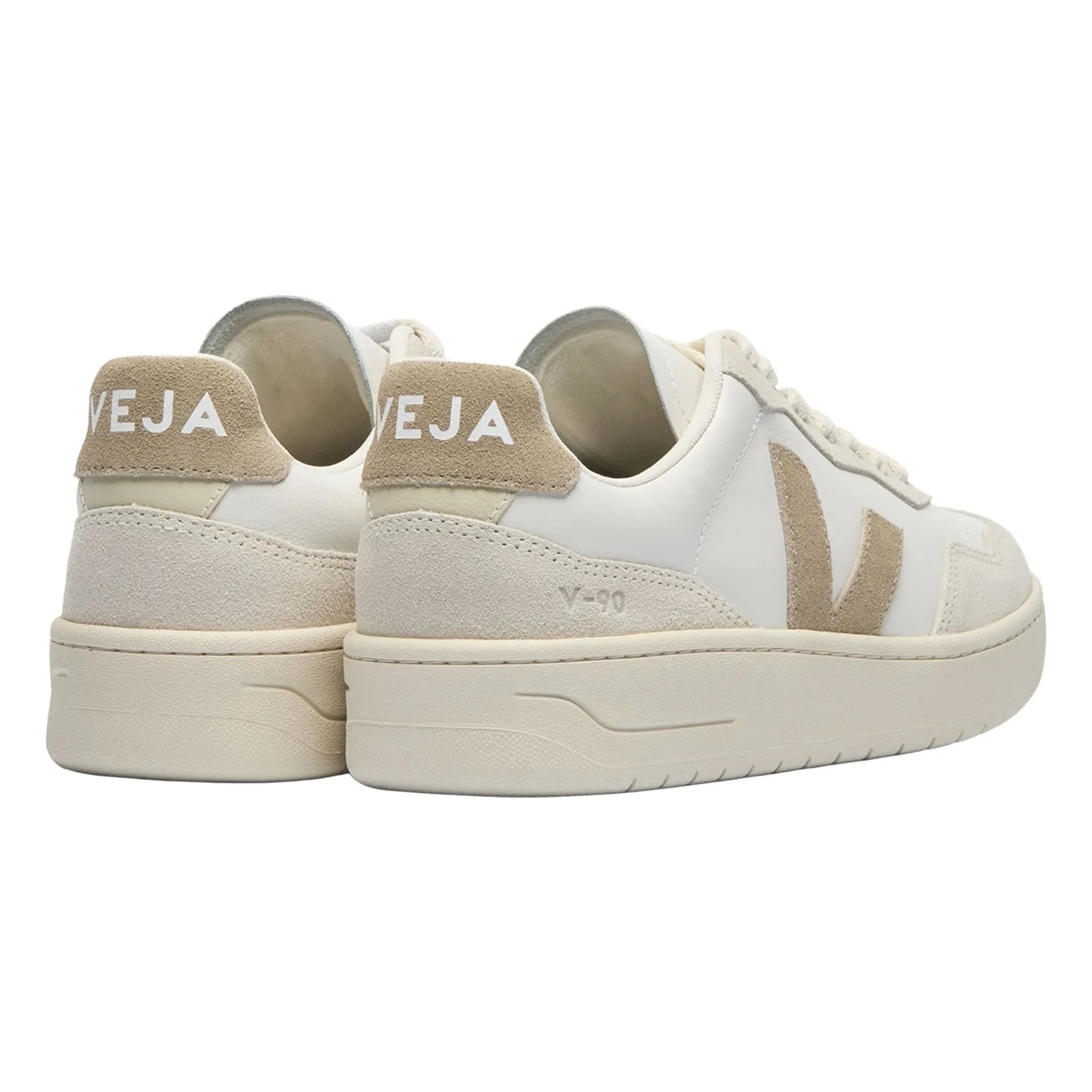 Veja - V-90 Leather O.T. Sneakers | Taupe Brown
